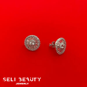 #12. Silver Stud Circle earrings